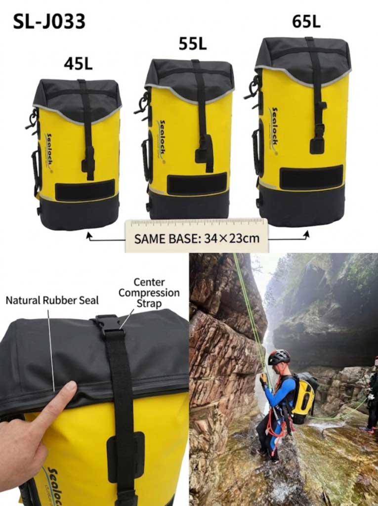 Nhà sản xuất ba lô thám hiểm hang động và vượt thác: Gói hàn IPX8 dành cho các thương hiệu thám hiểm
