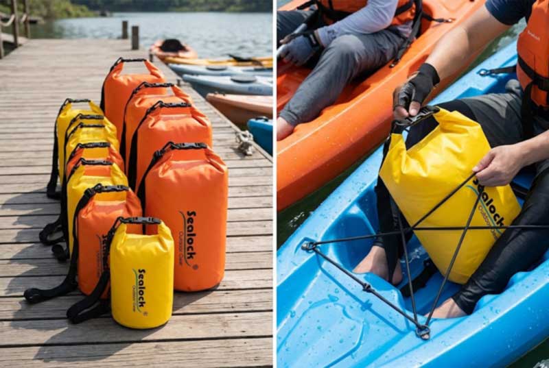 Túi khô và túi đựng điện thoại dành cho người điều hành chuyến du lịch và cho thuê thuyền kayak: Thông số kỹ thuật lâu dài của đội tàu